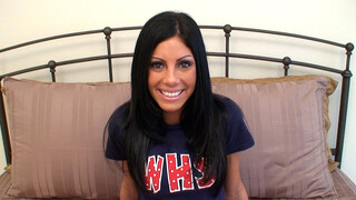 petite & fit teen with abs gets fingered & sucks meat