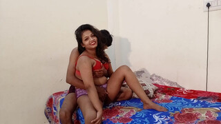 18 Year Old Indian Dorm Babe With Big Boobs Enjoying  Sex