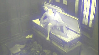 Couple Blowjob Fucking in Coffin