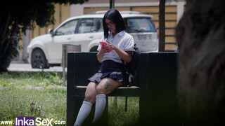 Innocent big ass Latin university hottie is taken under false pretenses to a stranger'