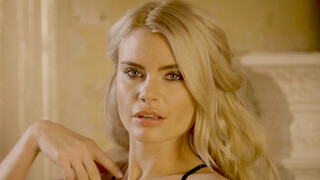 Hot tiny boobs blonde babe Miky Muse exposing amazing all natural body