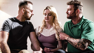 Chubby teen neighbor DPd by huge dick bi sex studs