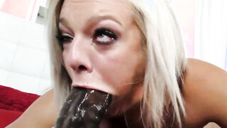 Cheerleader Tiffany Watson loves black shaft