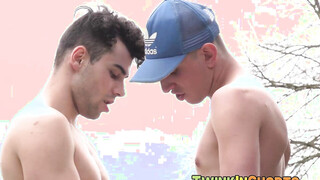 Euro twink prick sucked & handjob in the countryside