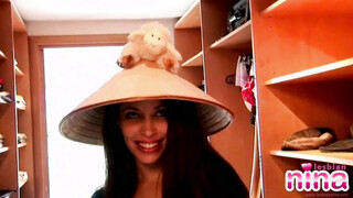 Lesbian Nina Closet Nude with perfect body