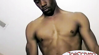 Black guy getting his throat ravaged by a tattedÂ dadbod guy