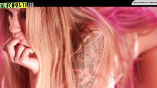 Blonde in black lingerie very seductive to her followers, she is horny & wet.