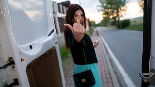 Public Masturbation & Sexy Van Sex with Big Boobed Brunette Tart - Explicit Content