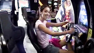 Chloe 18 shows teen body & fingering at taxi