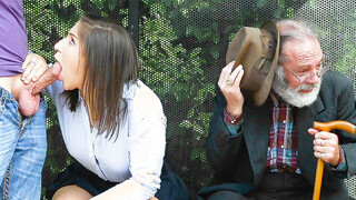 Horny Teen Sexy Girl Abella Danger Bored waiting for the bus so Fucks Instead