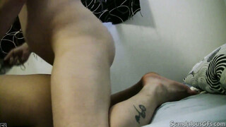 Brunette babe takes prick