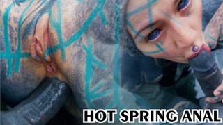 inked ANUSKATZZ gets BUTT BANGED in public / outdoors, gape, ASS FUCKING - Punk - Goth