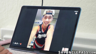 Pierce Brooks moans as Jax Thirio dig deep into his little arse