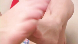 Foot tart teases camera