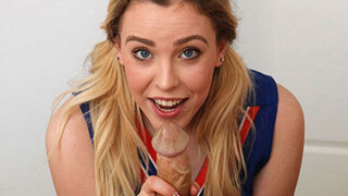 Cheerleader Milks His Meat