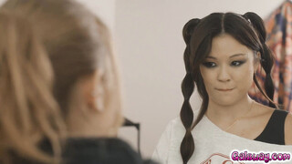 Lulu Chu caught Electra Rayne masturbating & helps her out